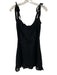 Reformation Size 6 Black Viscose Sleeveless Bustier neckline Ruffle Mini Dress Black / 6