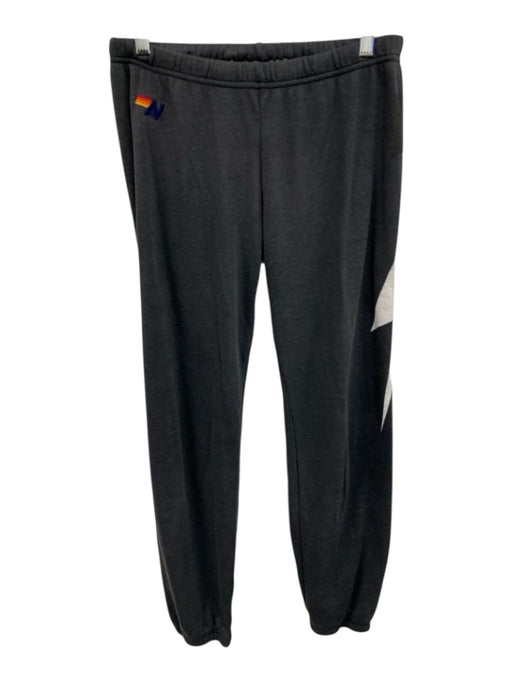 Aviator Nation Size M Gray & White Cotton, Polyester, Rayon Elastic Waist Pants Gray & White / M