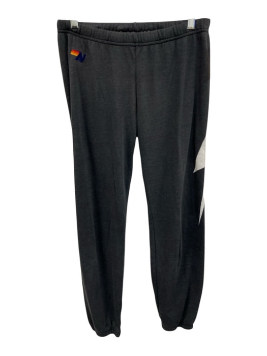 Aviator Nation Size M Gray & White Cotton, Polyester, Rayon Elastic Waist Pants Gray & White / M