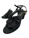 Chanel Shoe Size 41 Black Silk crystal cc Bow Ankle Strap Block heel Sandals Black / 41
