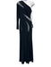 Ieena for Mac Duggal Size 4 Black Polyester One Shoulder Long Sleeve Dress Black / 4