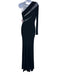 Ieena for Mac Duggal Size 4 Black Polyester One Shoulder Long Sleeve Dress Black / 4