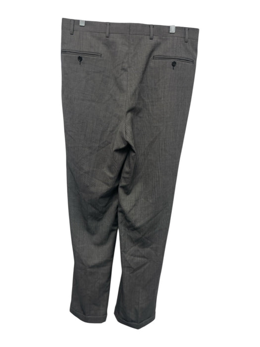 Canali Size 34 Black & White Wool All Over Print Men's Pants Black & White / 34
