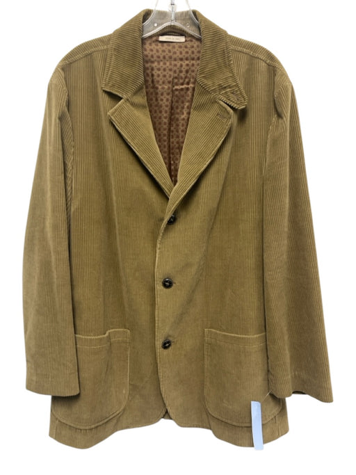 Ermenegildo Zegna Brown Cotton Solid 3 button Men's Blazer Brown / 52