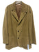 Ermenegildo Zegna Brown Cotton Solid 3 button Men's Blazer Brown / 52