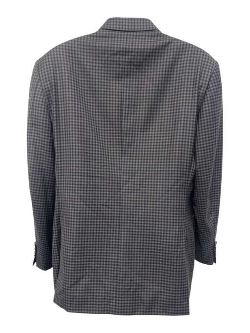 Canali Blue & Gray Wool Plaid 2 Button Men's Blazer Blue & Gray / 36