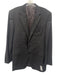 Hickey Freeman Gray & White Wool Striped 2 Button Men's Suit Gray & White / Est XL