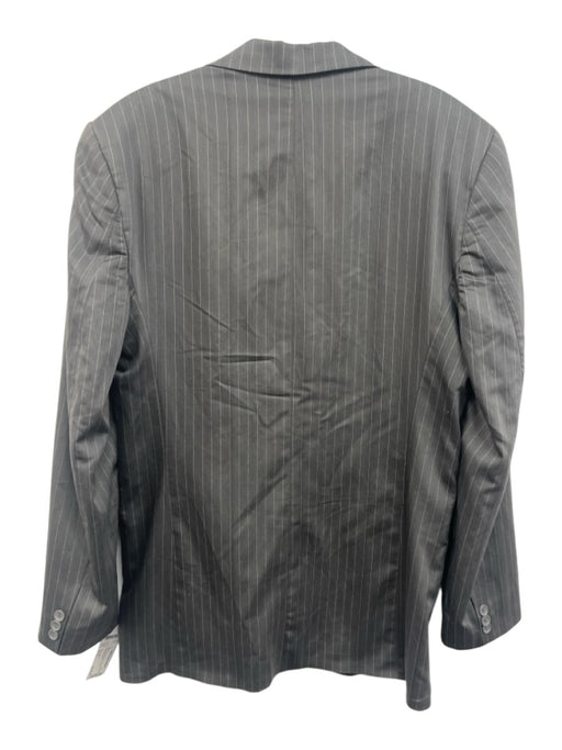Giorgio Armani Gray & White Striped 2 Button Men's Blazer Gray & White / Est XL