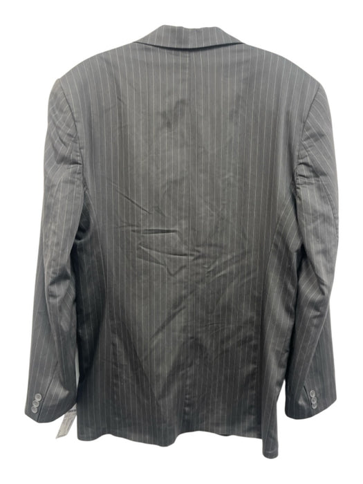 Giorgio Armani Gray & White Striped 2 Button Men's Blazer Gray & White / Est XL