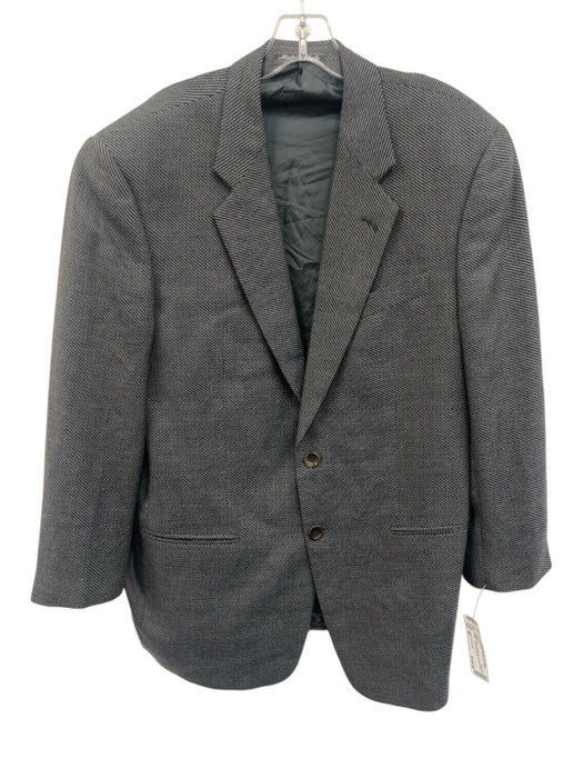Armani Collezioni Black & Multi Cashmere All Over Print 2 Button Men's Blazer Black & Multi / 40