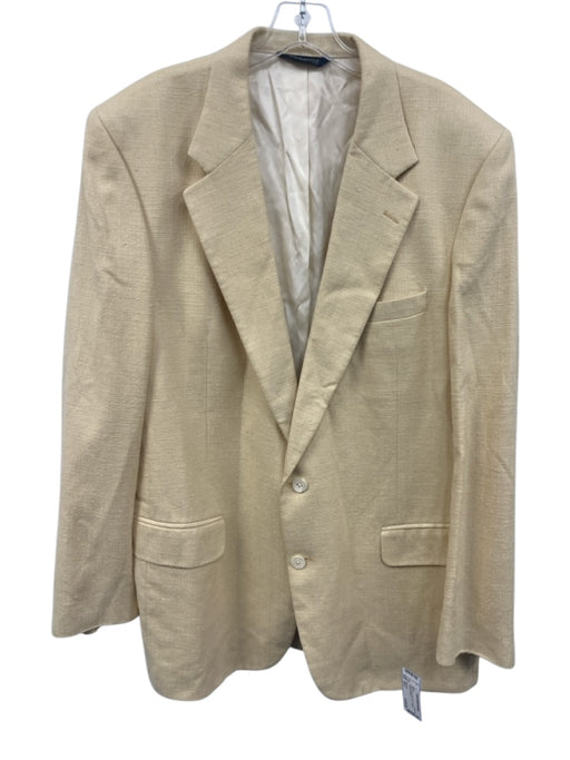 Burberrys AS IS Yellow Silk Solid 2 Button Men's Blazer Yellow / Est L