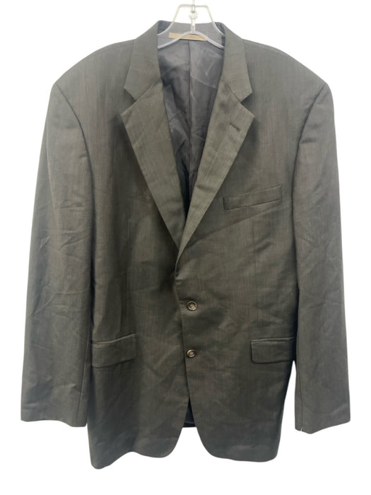 Burberry London Dark Gray Wool Solid 2 Button Men's Blazer Dark Gray / 44L