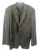 Burberry London Dark Gray Wool Solid 2 Button Men's Blazer Dark Gray / 44L