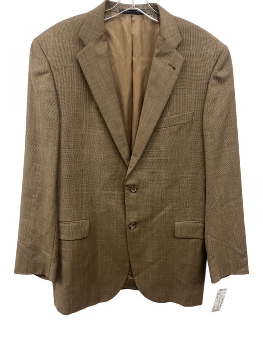 Burberry London AS IS Brown Wool Plaid 2 Button Men's Blazer Brown / 42L