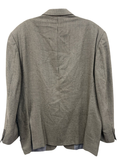 Burberry London Black & Gray Silk Blend Houndstooth 2 Button Men's Blazer Black & Gray / 46R