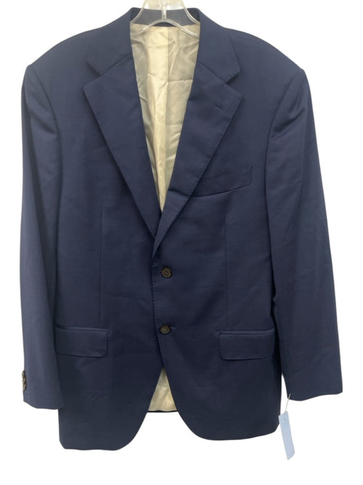 Suitsupply Navy Blue Wool Solid 2 Button Men's Blazer Navy Blue / Est L