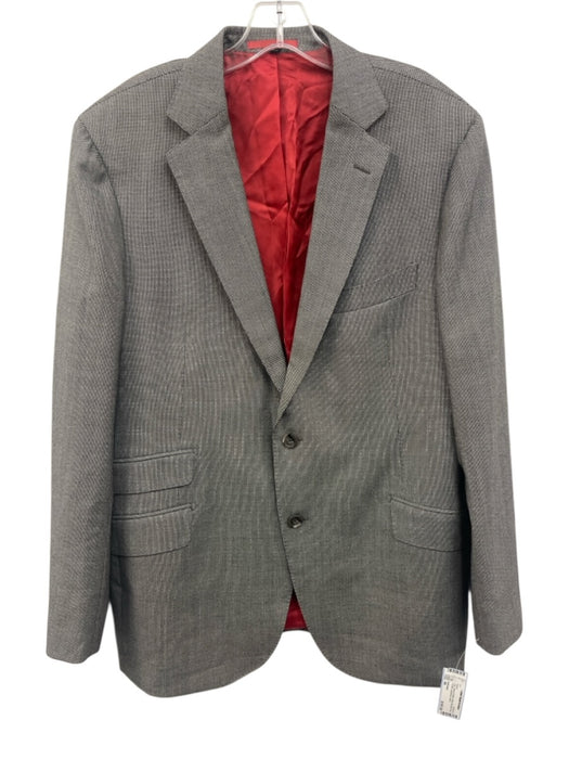 Suitsupply Gray, Black & White Wool All Over Print 2 Button Men's Blazer Gray, Black & White / 44