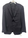 Canali Navy Blue Wool Striped 2 Button Men's Suit Navy Blue / 54