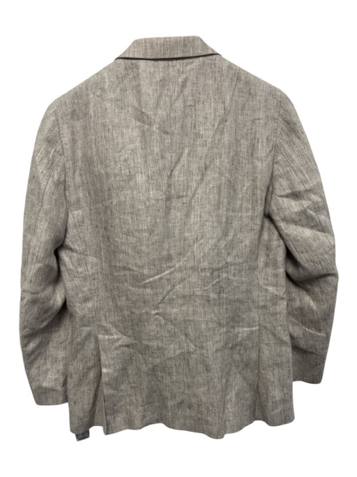 Suitsupply Gray Linen 2 Button Men's Suit Gray / 24