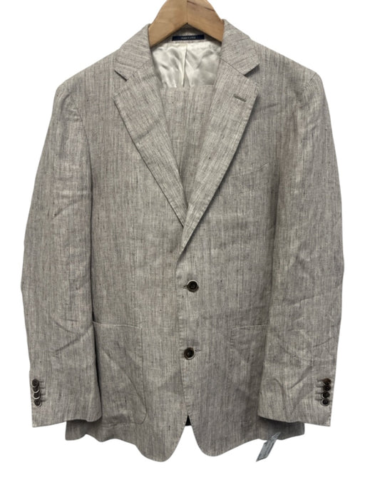 Suitsupply Gray Linen 2 Button Men's Suit Gray / 24