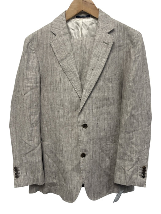 Suitsupply Gray Linen 2 Button Men's Suit Gray / 24