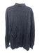 Cornelliani Size 17.5 Navy Blue & White Cotton Polo Men's Long Sleeve Shirt Navy Blue & White / 17.5