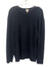 Armani Collezioni Size M Navy Blue Silk Crewneck Men's Long Sleeve Shirt Navy Blue / M