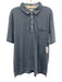 Billy Reid NWT Size XXL Blue & White Cotton Striped Polo Men's Short Sleeve Blue & White / XXL