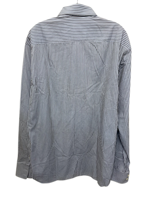 Armani Size L Blue & Brown Cotton Striped Button up Men's Long Sleeve Shirt Blue & Brown / L