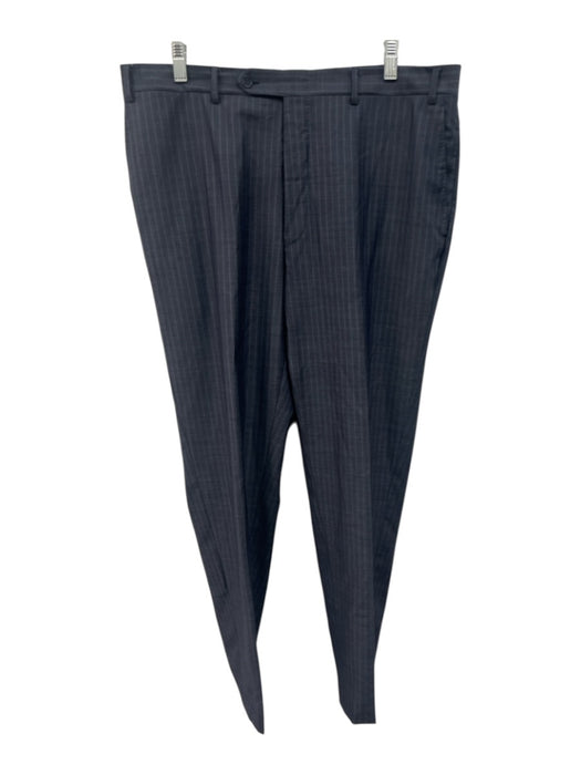 Canali Blue & Gray Wool Striped 2 Button Men's Suit Blue & Gray / 54