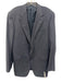 Canali Blue & Gray Wool Striped 2 Button Men's Suit Blue & Gray / 54