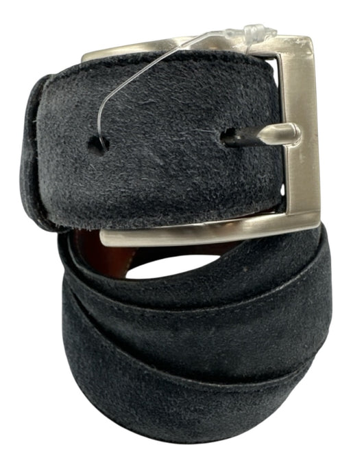 Saks Fifth Ave AS IS Navy Blue Suede Solid Men's Belt Navy Blue