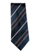 Lanvin Black & Orange Silk Striped Men's Ties Black & Orange