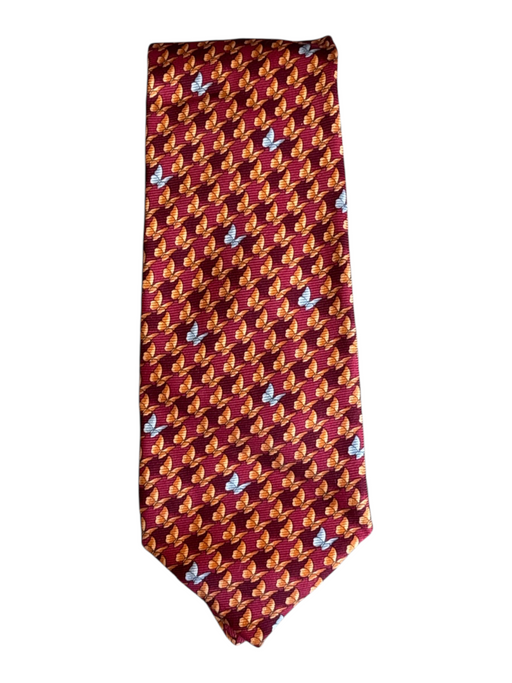 Burberry Red & Orange Silk Butterfly Men's Ties Red & Orange