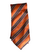 Roda Orange & Brown & Blue Silk Striped Men's Ties Orange & Brown & Blue