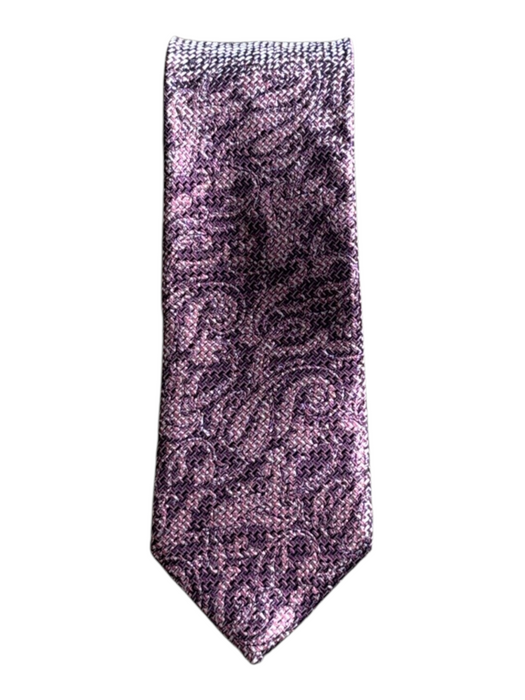 Ermenegildo Zegna Pink & Multi Silk All Over Print Men's Tie Pink & Multi
