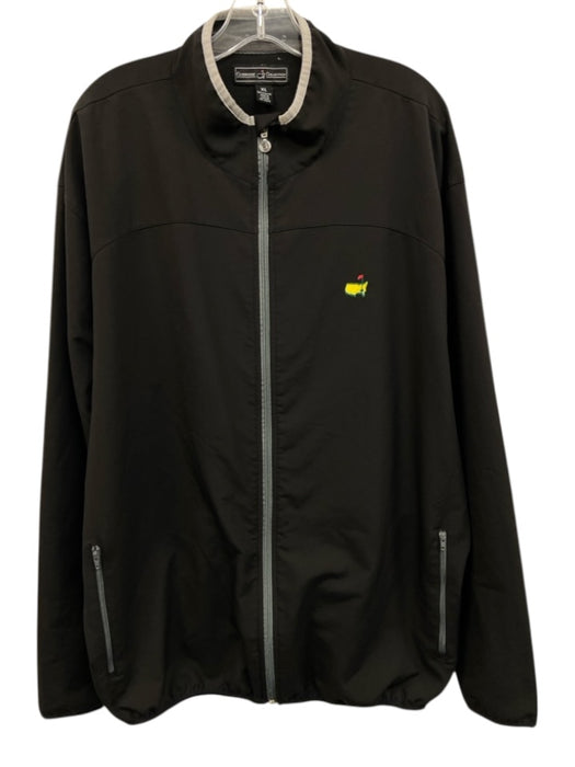 Clubhouse Collection Size XL Black Polyester Solid Zipper Long Sleeve Shirt Black / XL