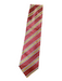 Ermenegildo Zegna Red & Brown Silk Striped Men's Tie Red & Brown