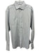 Armani Size 16.5 Blue & Brown Cotton Striped Button up Men's Long Sleeve Shirt Blue & Brown / 16.5
