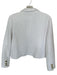 Nanette Lepore Size 10 White Polyester Tweed Gold Button Detail Collar Blazer White / 10