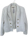 Nanette Lepore Size 10 White Polyester Tweed Gold Button Detail Collar Blazer White / 10