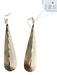 Kendra Scott Gold Tone Metal Filigree Detail elongated Tear Drop Dangle Earrings Gold Tone