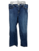 Frame Size 33 Medium dark wash Cotton Blend Denim 5 Pocket Relaxed Flare Jeans Medium dark wash / 33