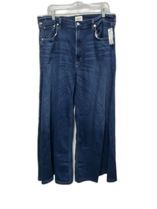 Citizens of Humanity Size 33 Medium dark wash Cotton Blend Denim Wide Leg Jeans Medium dark wash / 33