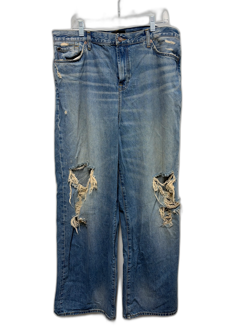 7 For All Mankind Size 33 Medium light wash Cotton Denim Distressed Jeans Medium light wash / 33