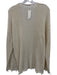 7 For All Mankind Size L Cream Cotton Long Sleeve V Neck Knit Sweater Cream / L