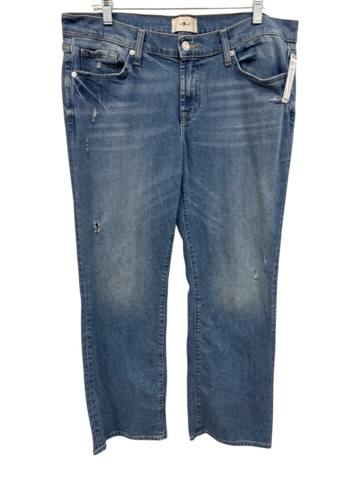 7 For All Mankind Size 32 Medium Wash Cotton Denim Mid Rise distressed Jeans Medium Wash / 32