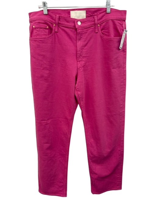 Mother Superior Size 33 Pink Cotton Mid Rise Zip Fly Straight Leg Jeans Pink / 33