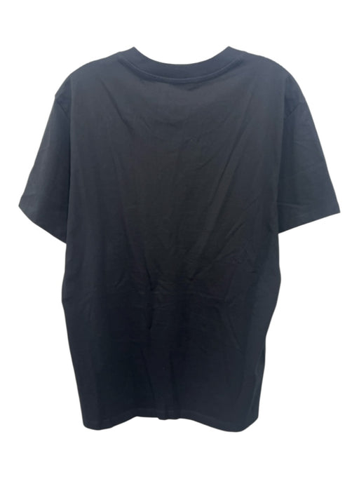 Sandro Size Est M Black Cotton Blend Solid T shirt Crew Men's Short Sleeve Black / Est M