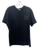 Sandro Size Est M Black Cotton Blend Solid T shirt Crew Men's Short Sleeve Black / Est M